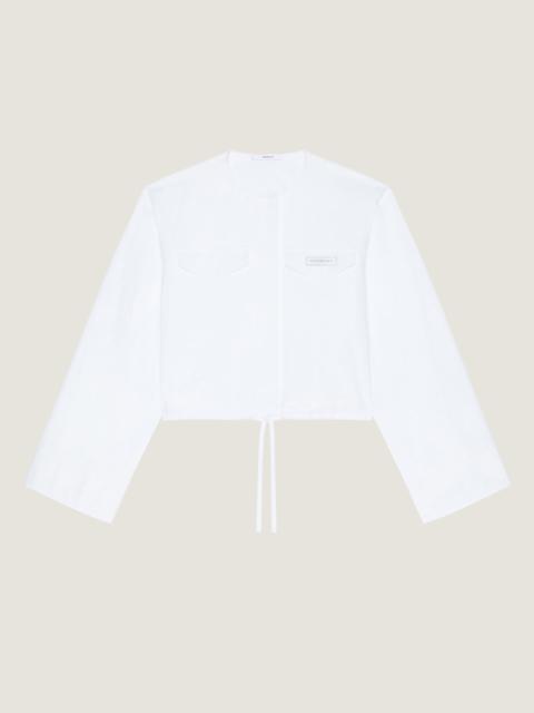 UTILITY CROPPED SHIRT IN POPLIN WITH GIVENCHY PATCH