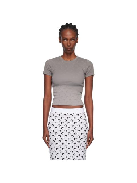 Gray Faded Moon Jersey Baby Fit T-shirt