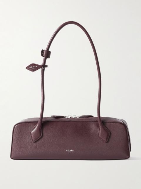 Le Teckel textured-leather shoulder bag Burgundy