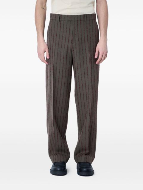 wool-blend tailored pants