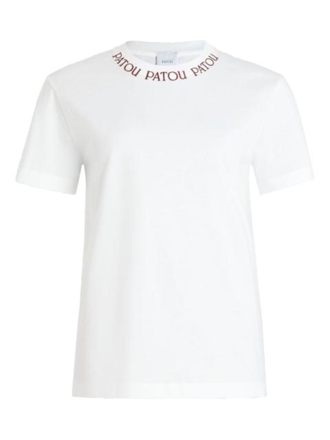 logo-embroidered T-shirt