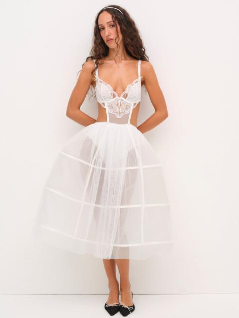 Blushing Blooms Midi Slip Dress