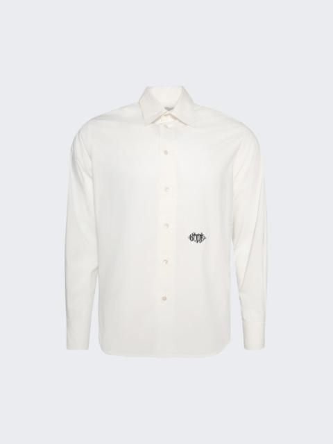 Monogrammed Poplin Shirt White