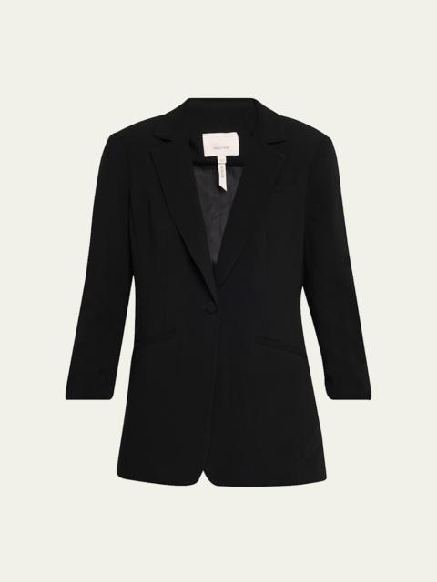 Khloe Crepe 3/4-Sleeve Blazer