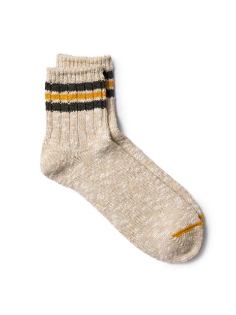 Anonymous Ism 3Line Slub Q Sock Beige