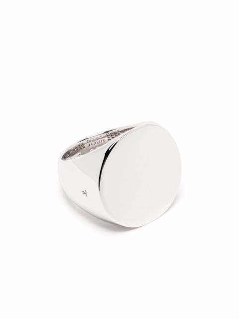 Clean Circle sterling silver signet ring