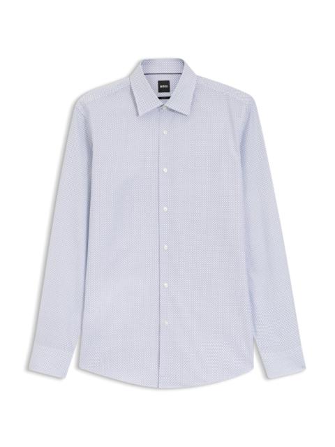 PRINTED SLIM-FIT SHIRT IN ITALIAN-MADE TWILL