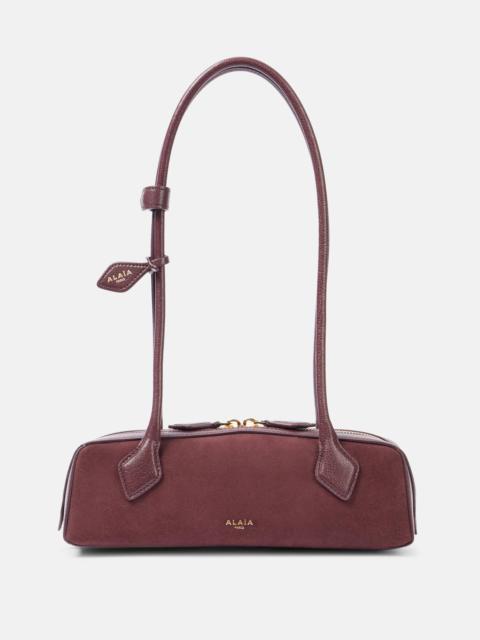 Le Teckel Small suede shoulder bag