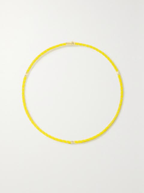 9-karat Gold, Enamel And Diamond Necklace