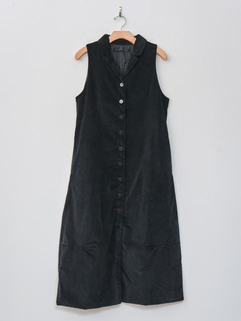 Velvet Long Sleeveless Dress - Black