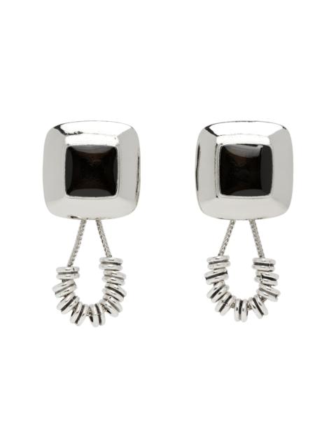 Stone Beads Pierced Earrings