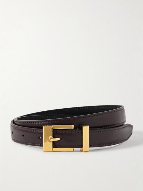 Manhattan leather belt Burgundy