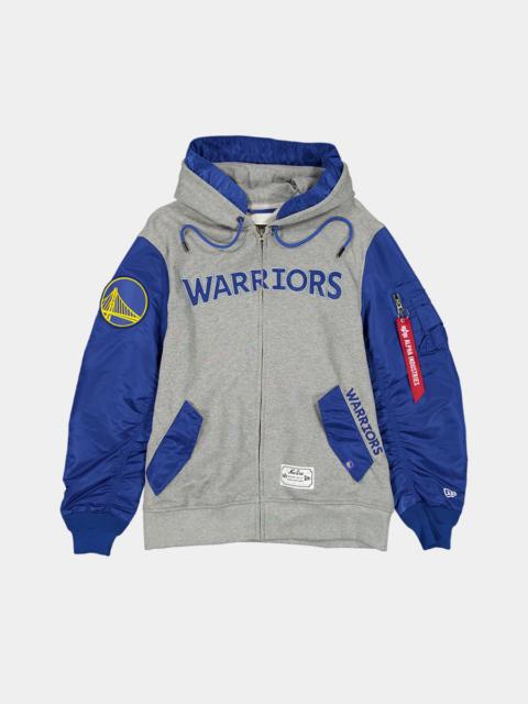 GOLDEN STATE WARRIORS X ALPHA X NEW ERA MA-1 ZIP UP HOODIE