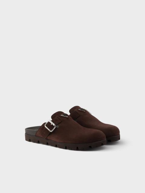 Suede mules