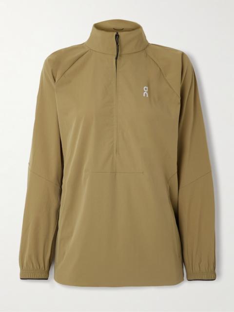 All-day Stretch Recycled-shell Half-zip Sweater