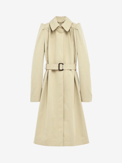Pleated Trench Coat