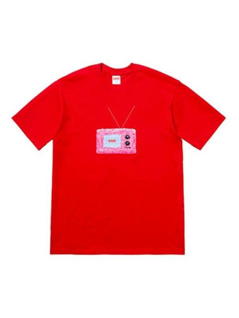 Supreme SS18 TV Tee Red Printing Short Sleeve Unisex SUP-SS18-0095