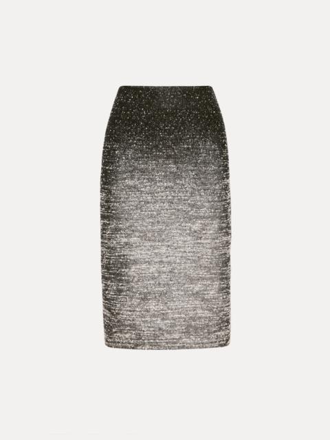 OMBRÉ LUREX BOUCLÉ JACQUARD SKIRT