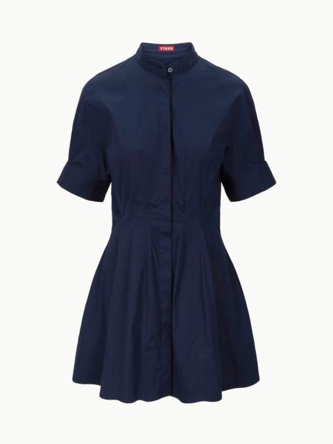 STAUD MINI LORENZA DRESS NAVY