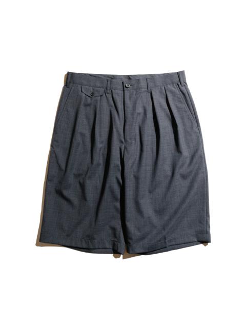 2Pleats Shorts Wool Tropical Charcoal Grey