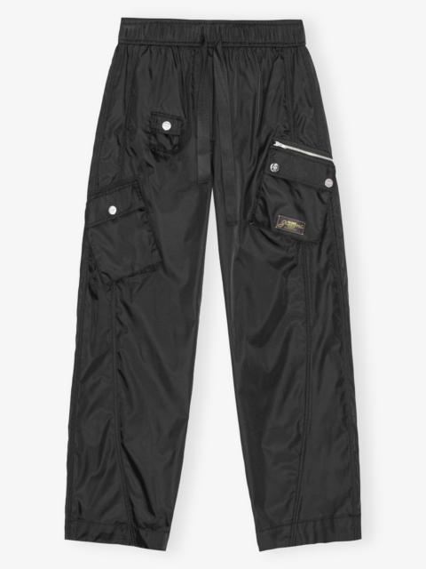 BLACK DUCHESSE NYLON CARGO PANTS