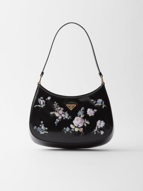 Prada Cleo printed brushed leather shoulder bag
