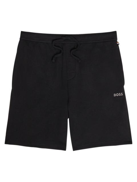 Boss Logo-embroidered Waffle Shorts