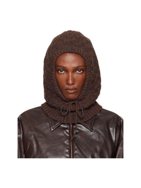 Brown Wool Blend Hood