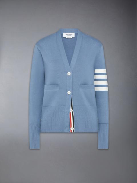 COTTON 4-BAR MILANO CLASSIC V-NECK CARDIGAN