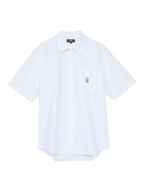 Stussy Boxy Striped S/S Shirt 'White' 1110231
