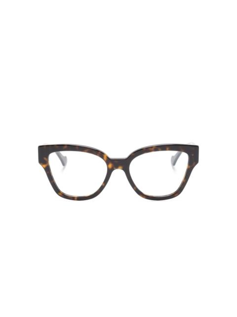 tortoiseshell butterfly-frame glasses
