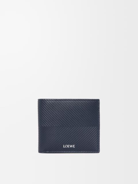 Bifold wallet in textured classic calfskin