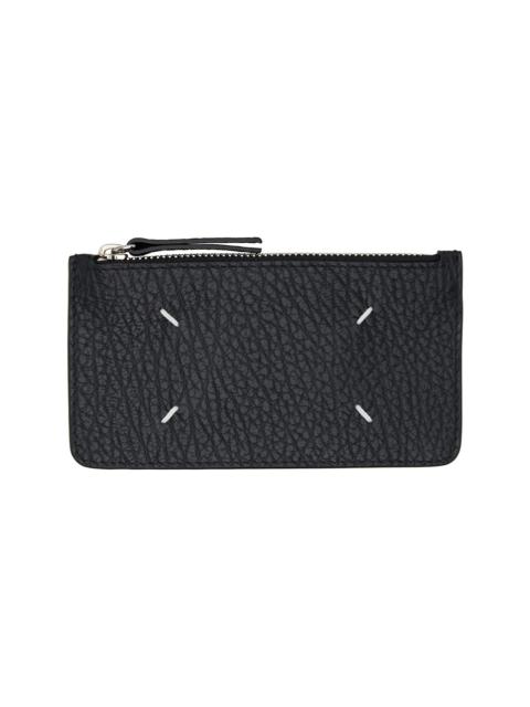 Black Four Stitches Card Holder