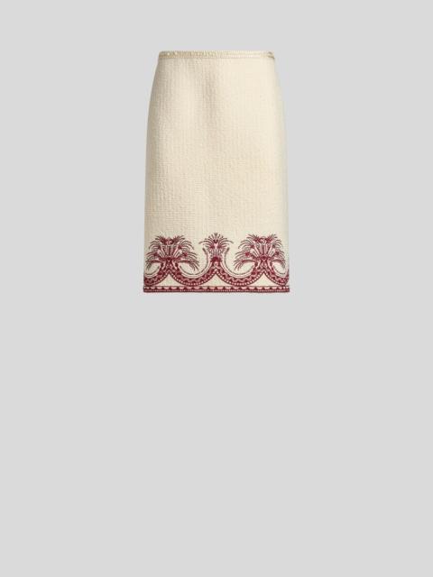 WOOL BOUCLÉ PENCIL SKIRT