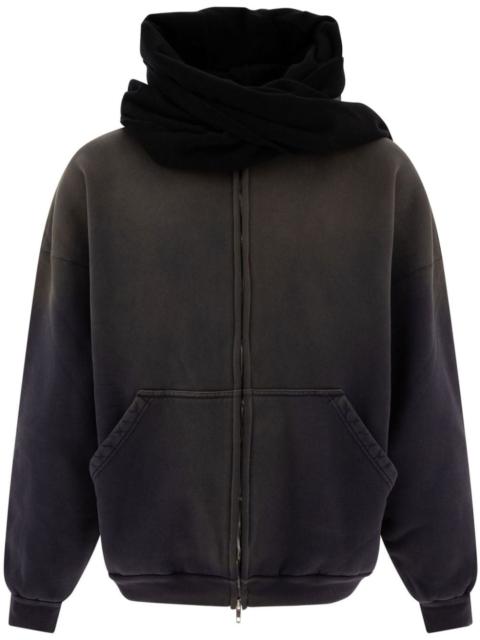 scarf-detail hoodie