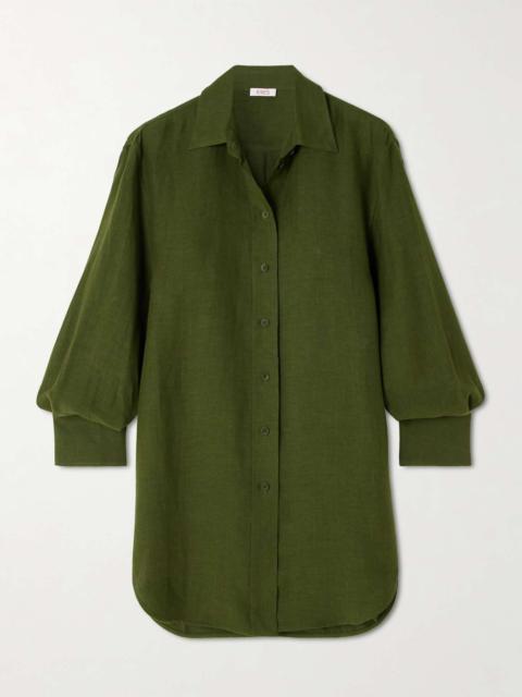 L'Intemporel Mignonette oversized linen shirt