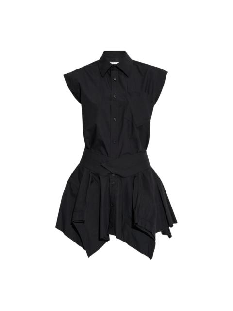 Cut Off Double Shirt Dress