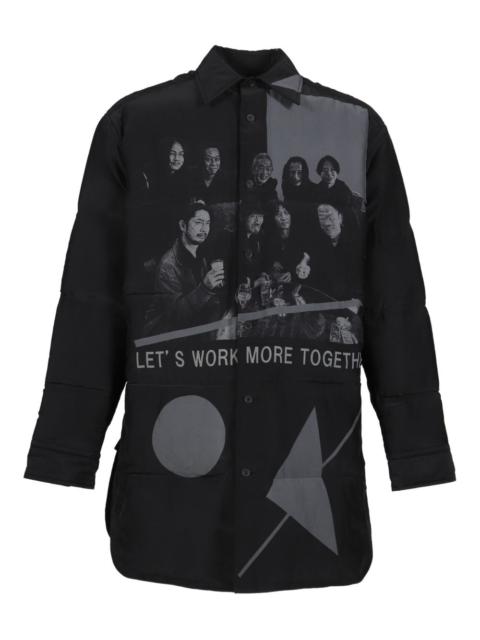 graphic-print padded jacket