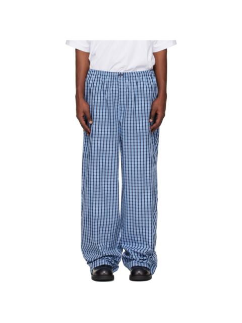 Blue Check Pyjama Pants
