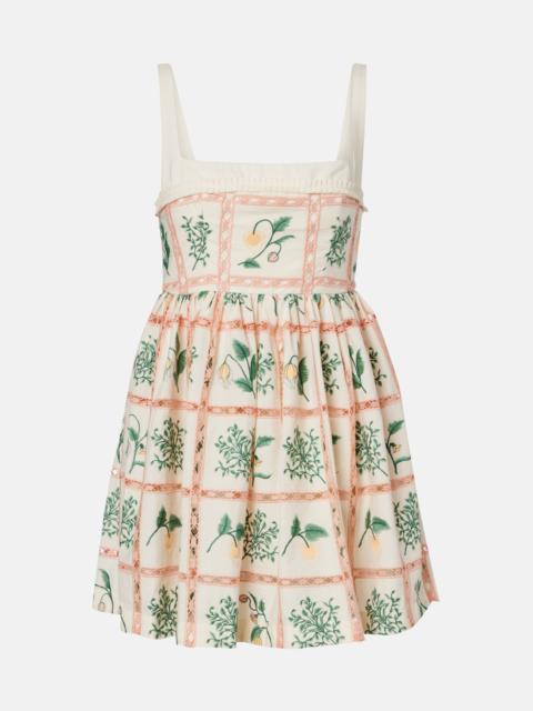 Barbara embroidered cotton minidress