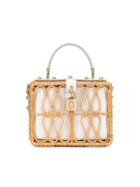 Dolce Box wicker tote bag