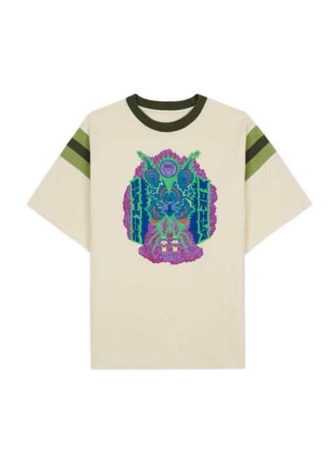 Brain Dead x Godzilla Mothra Pique Football T-shirt - Natural