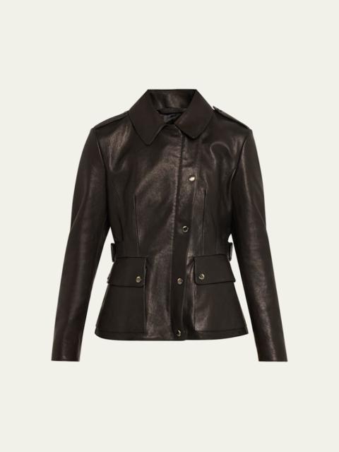 Leyton Lamb Leather Trench Jacket