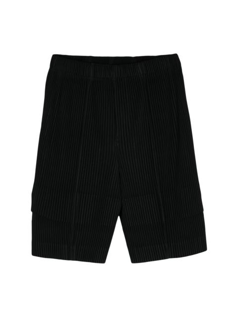 SS24 CARGO PLEATS SHORTS - BLACK