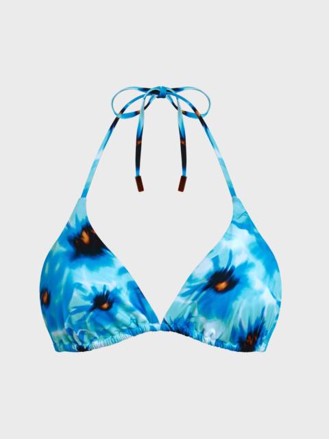 WOMEN TRIANGLE BIKINI TOP POPPIES