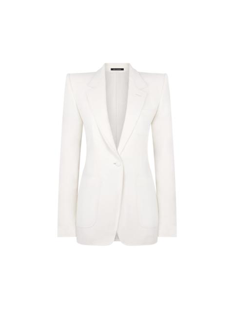 WOOL CASHMERE FLANNEL SINGLE BREASTED JACKET