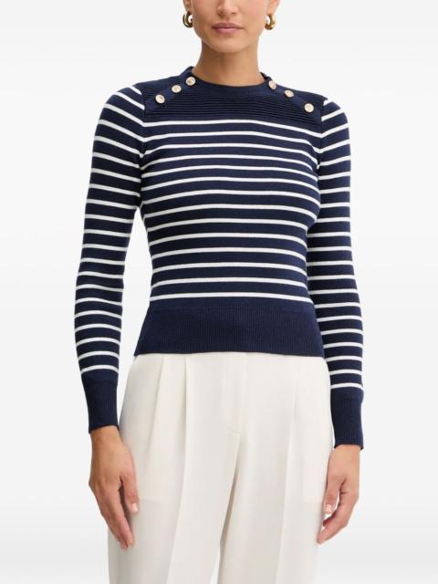 striped-pattern sweater