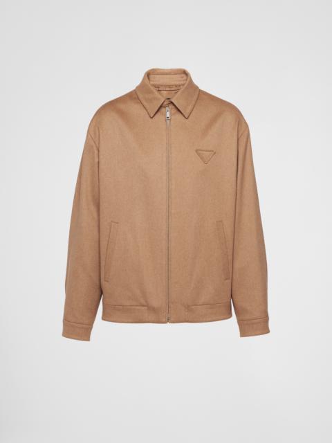 Camel hair blouson jacket