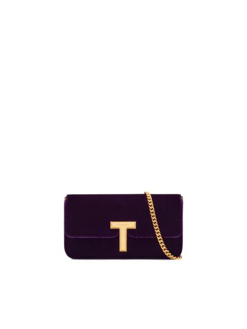 【関税＆送料込み】Tom Ford Red Velvet And Viscose Shoulder Tom Ford - Velvet one-shoulder minidress TOM FORD