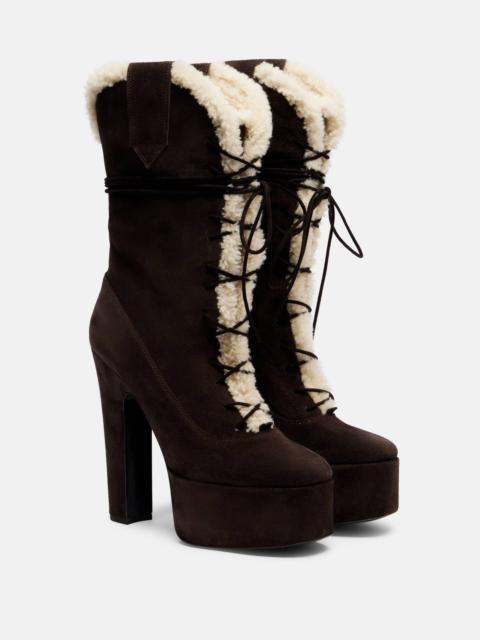 Malena 145 suede platform mid-calf boots